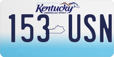 KY license plate 153USN
