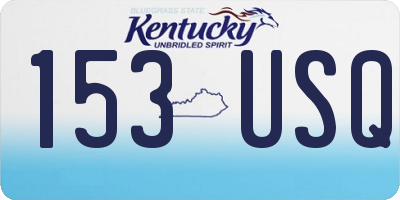 KY license plate 153USQ
