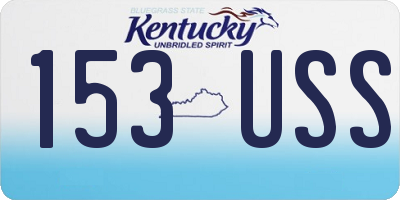 KY license plate 153USS
