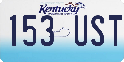 KY license plate 153UST