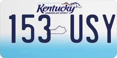 KY license plate 153USY