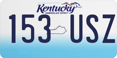 KY license plate 153USZ