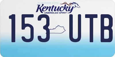 KY license plate 153UTB