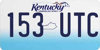 KY license plate 153UTC
