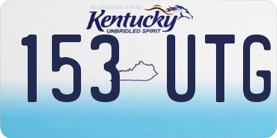 KY license plate 153UTG