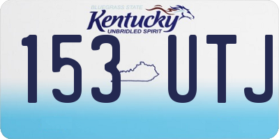 KY license plate 153UTJ