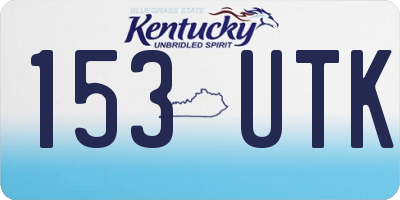 KY license plate 153UTK