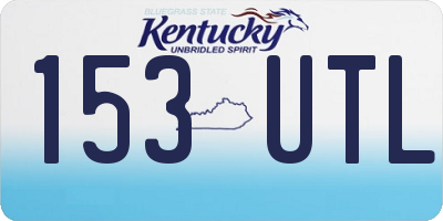 KY license plate 153UTL