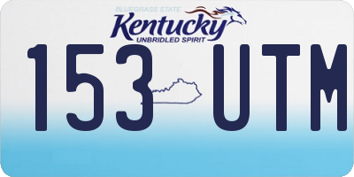 KY license plate 153UTM