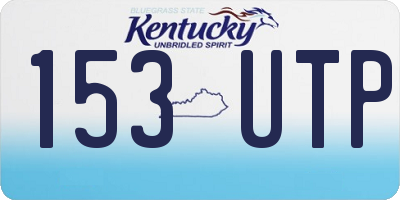 KY license plate 153UTP