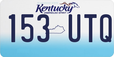 KY license plate 153UTQ