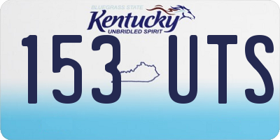 KY license plate 153UTS