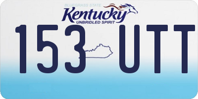 KY license plate 153UTT