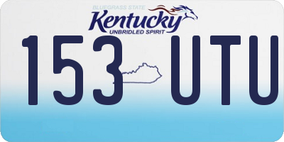 KY license plate 153UTU