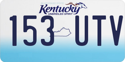 KY license plate 153UTV