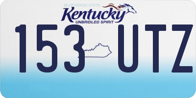 KY license plate 153UTZ