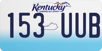 KY license plate 153UUB