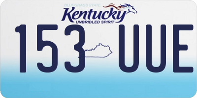 KY license plate 153UUE