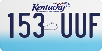 KY license plate 153UUF