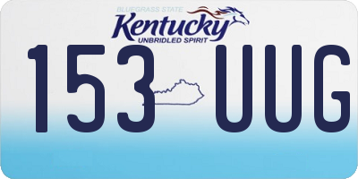 KY license plate 153UUG