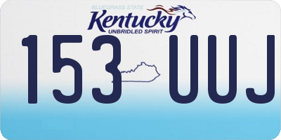 KY license plate 153UUJ
