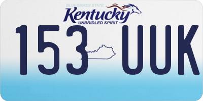 KY license plate 153UUK