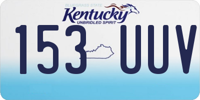 KY license plate 153UUV