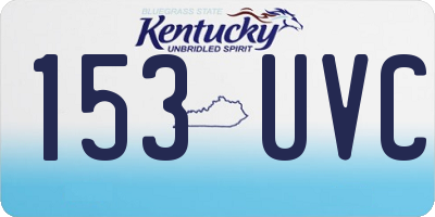KY license plate 153UVC