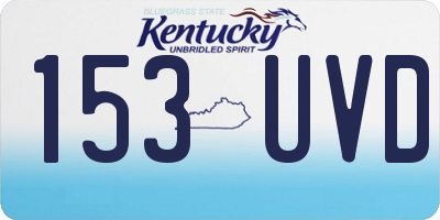 KY license plate 153UVD