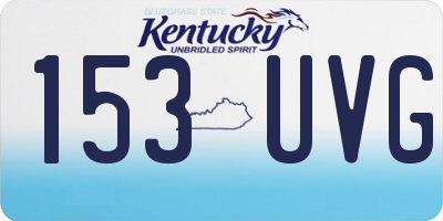 KY license plate 153UVG