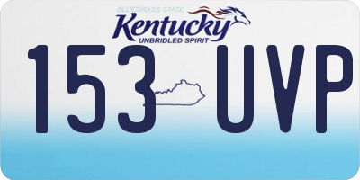 KY license plate 153UVP