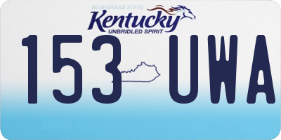 KY license plate 153UWA