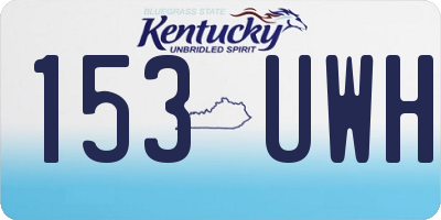 KY license plate 153UWH
