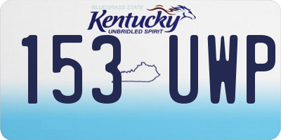 KY license plate 153UWP