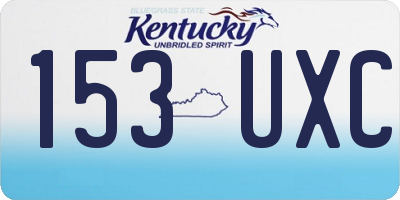 KY license plate 153UXC