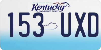 KY license plate 153UXD