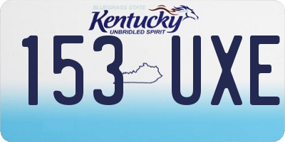 KY license plate 153UXE