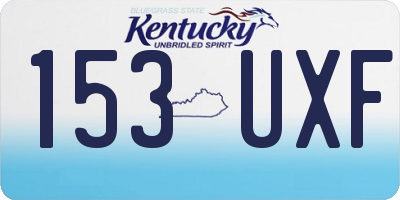 KY license plate 153UXF