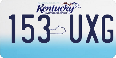 KY license plate 153UXG