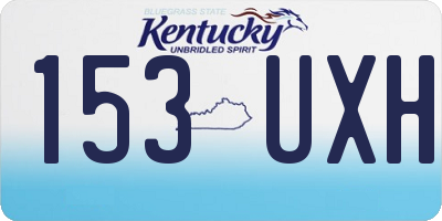 KY license plate 153UXH