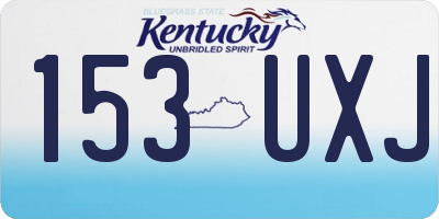 KY license plate 153UXJ