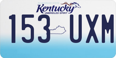 KY license plate 153UXM