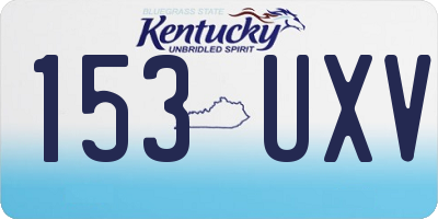 KY license plate 153UXV