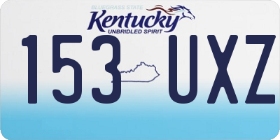 KY license plate 153UXZ