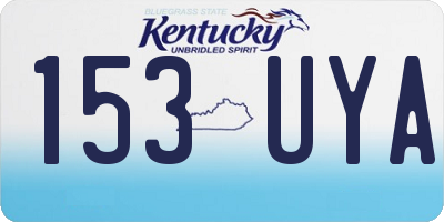KY license plate 153UYA