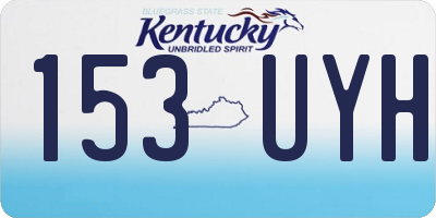 KY license plate 153UYH