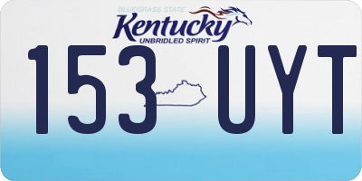 KY license plate 153UYT