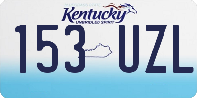 KY license plate 153UZL