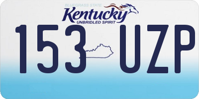 KY license plate 153UZP