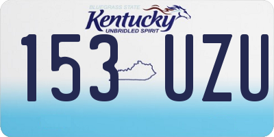 KY license plate 153UZU